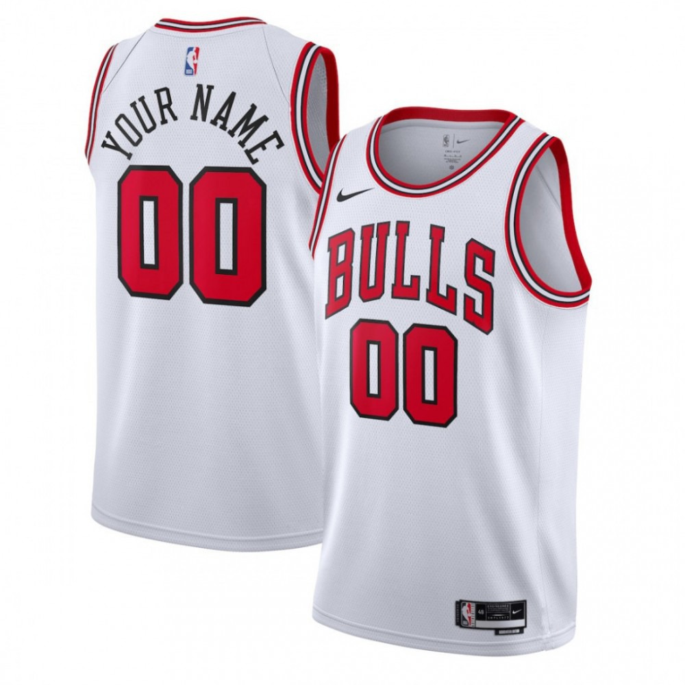 Chicago Bulls Youth Swingman Custom Jersey White - Association Edition-Pro Kit Vault | Brand New 26/27 Sports Jerseys